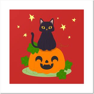 Cat Pumpkin Posters and Art